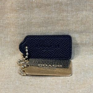 Coach Navy and Gold Keychain Tags
